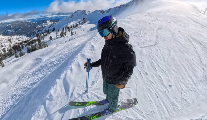 Testing ski gear at Palisades Tahoe